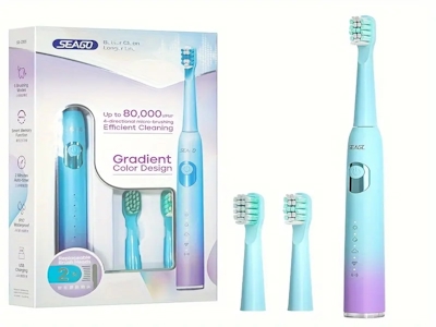 Seago Sg2303,Классическая Звуковая Электрическая Зубная Щетка Для Взрослых,Перезаряжаемая Usb-c,5 Режимов 40000vpm,Ipx7,Oem Ni-mh,Версия Аккумулятора